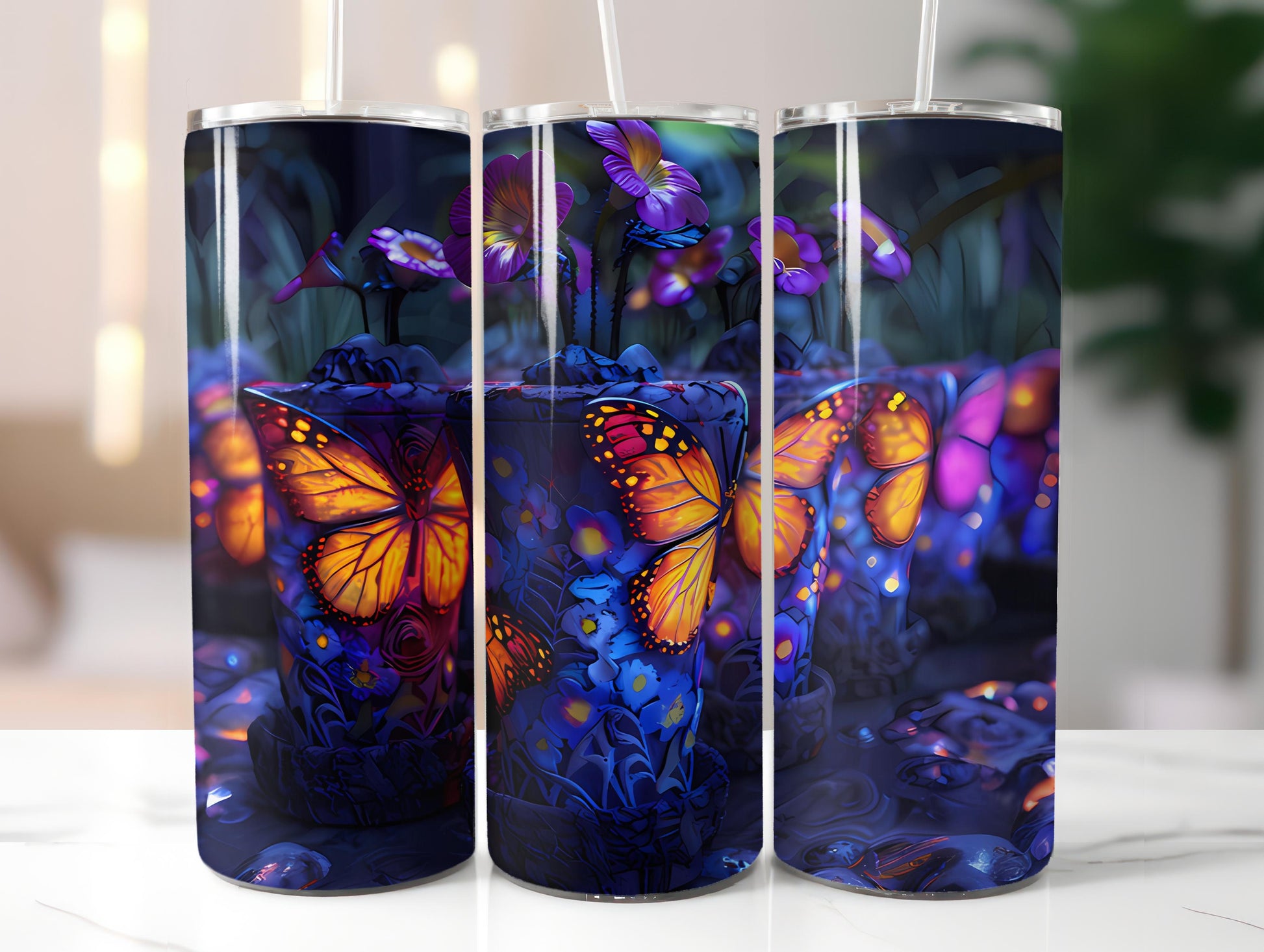 Butterfly Gardens 5 Tumbler Wrap - CraftNest - Digital Crafting and Art