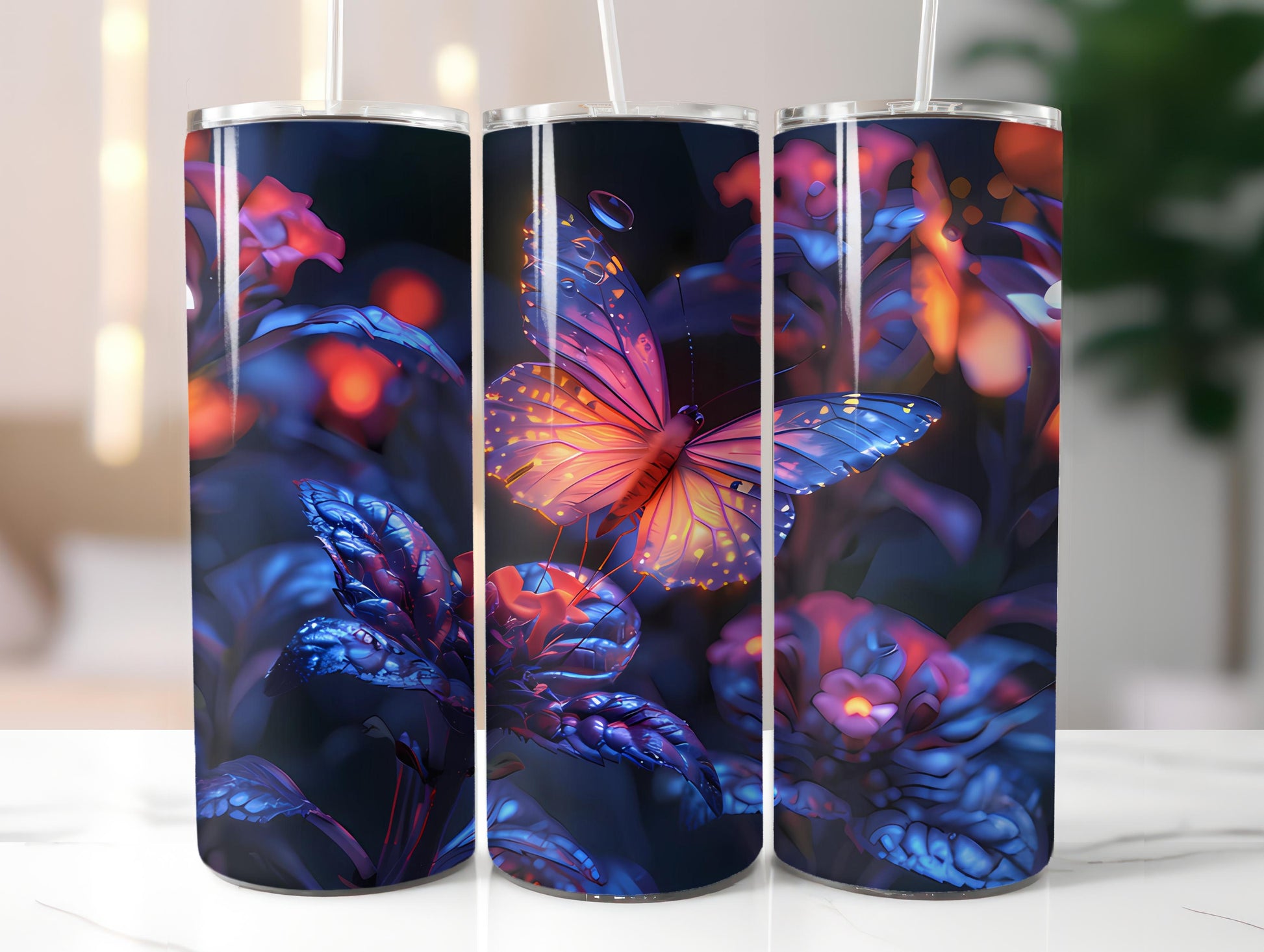 Butterfly Gardens 6 Tumbler Wrap - CraftNest - Digital Crafting and Art