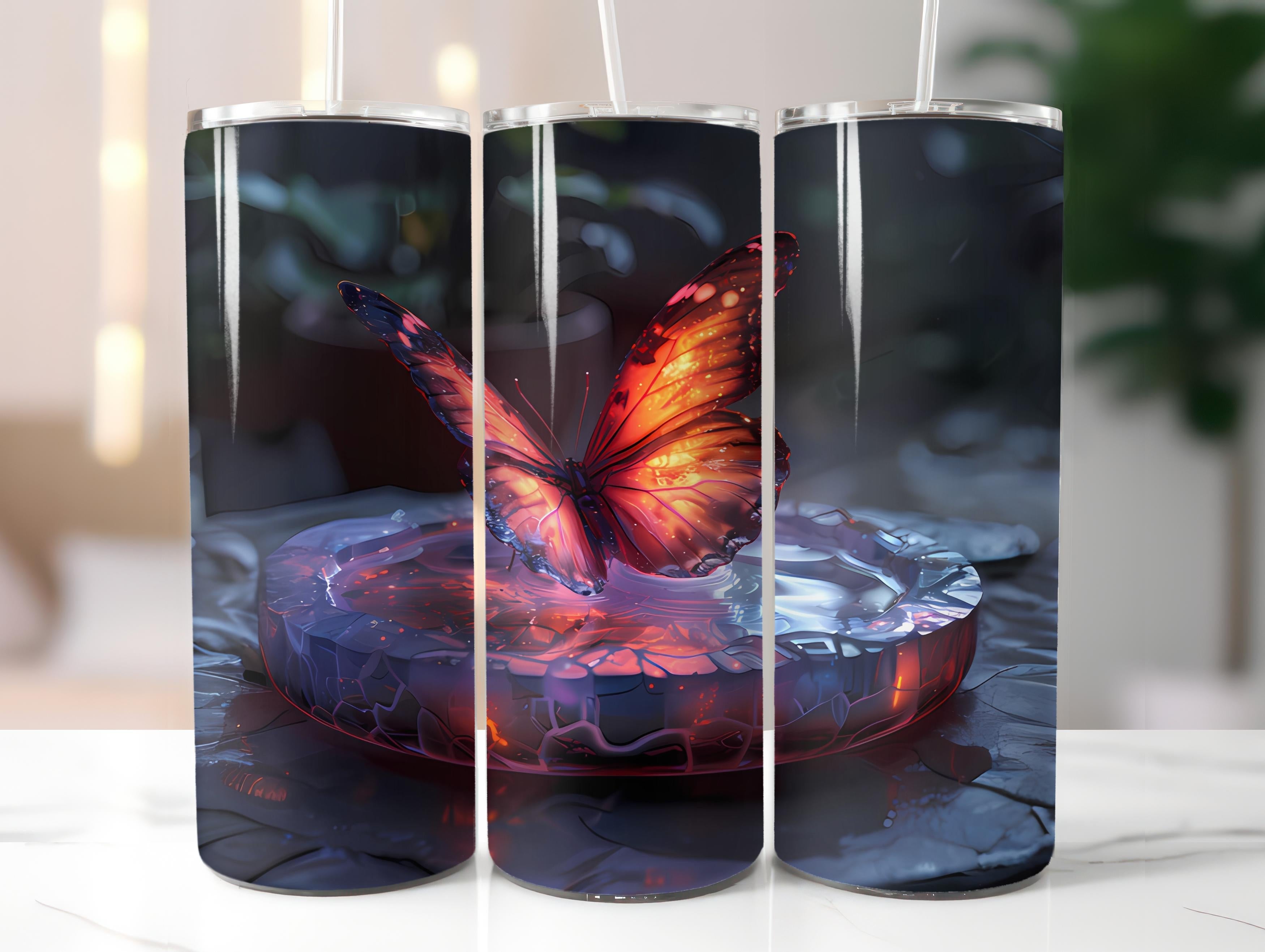 Butterfly Gardens 5 Tumbler Wrap - CraftNest - Digital Crafting and Art