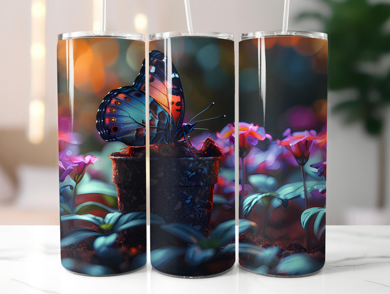 Butterfly Gardens 5 Tumbler Wrap - CraftNest - Digital Crafting and Art