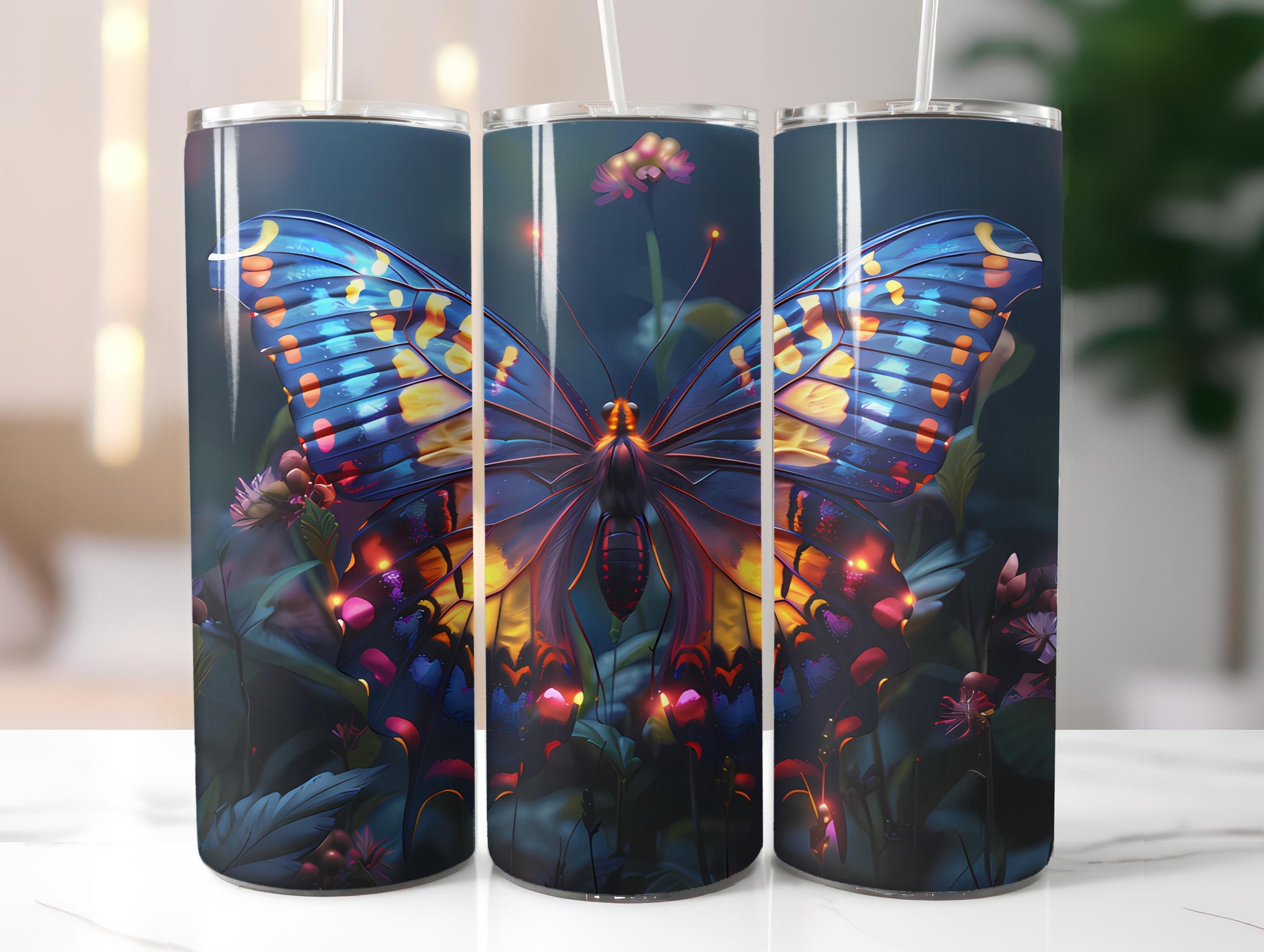 Butterfly Gardens 6 Tumbler Wrap - CraftNest - Digital Crafting and Art