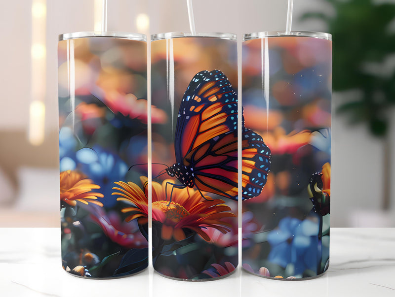 Butterfly Gardens 5 Tumbler Wrap - CraftNest - Digital Crafting and Art