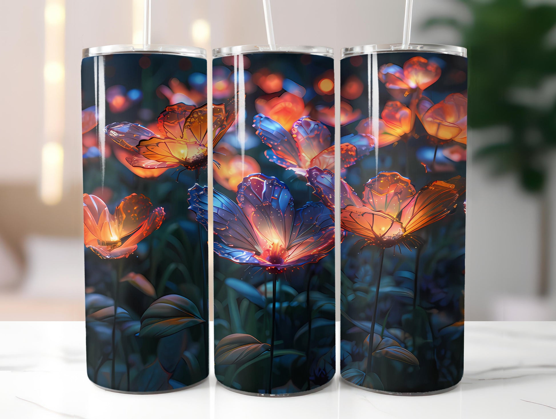 Butterfly Gardens 4 Tumbler Wrap - CraftNest - Digital Crafting and Art