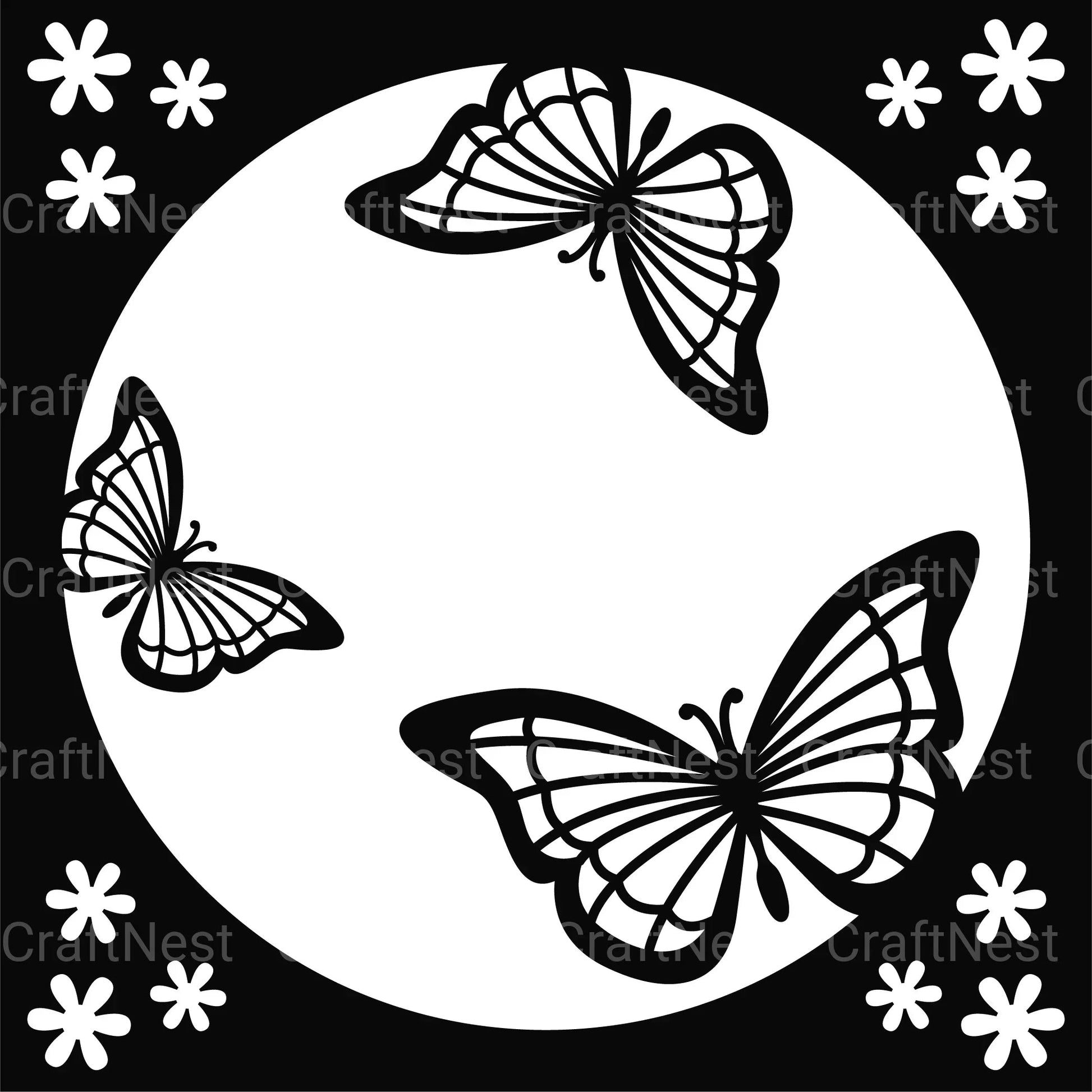 Butterfly and Sunflower 3D Layered Papercut Clipart Bundle - CraftNest - Digital Crafting and Art
