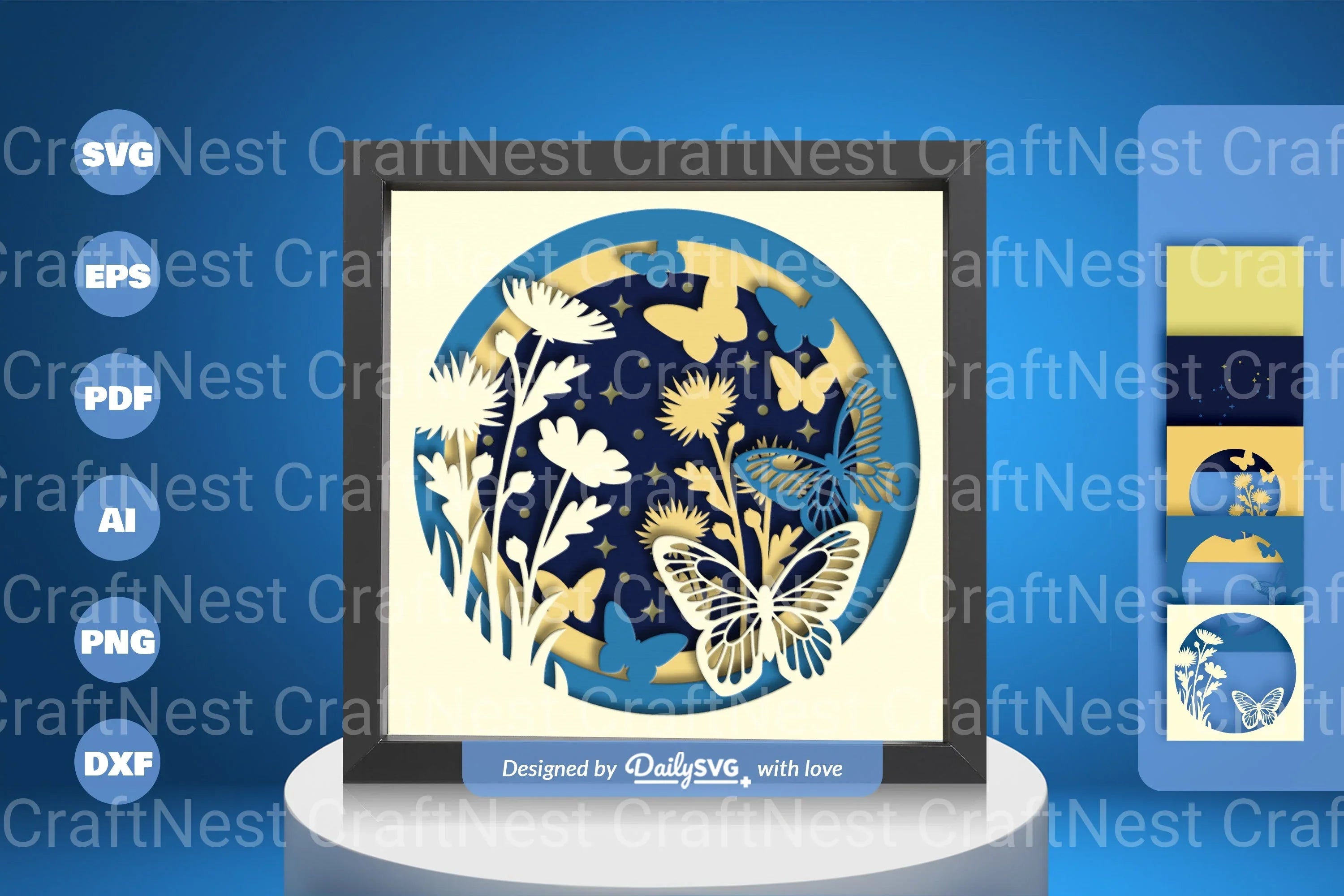 Butterfly Garden Papercut SVG Bundle