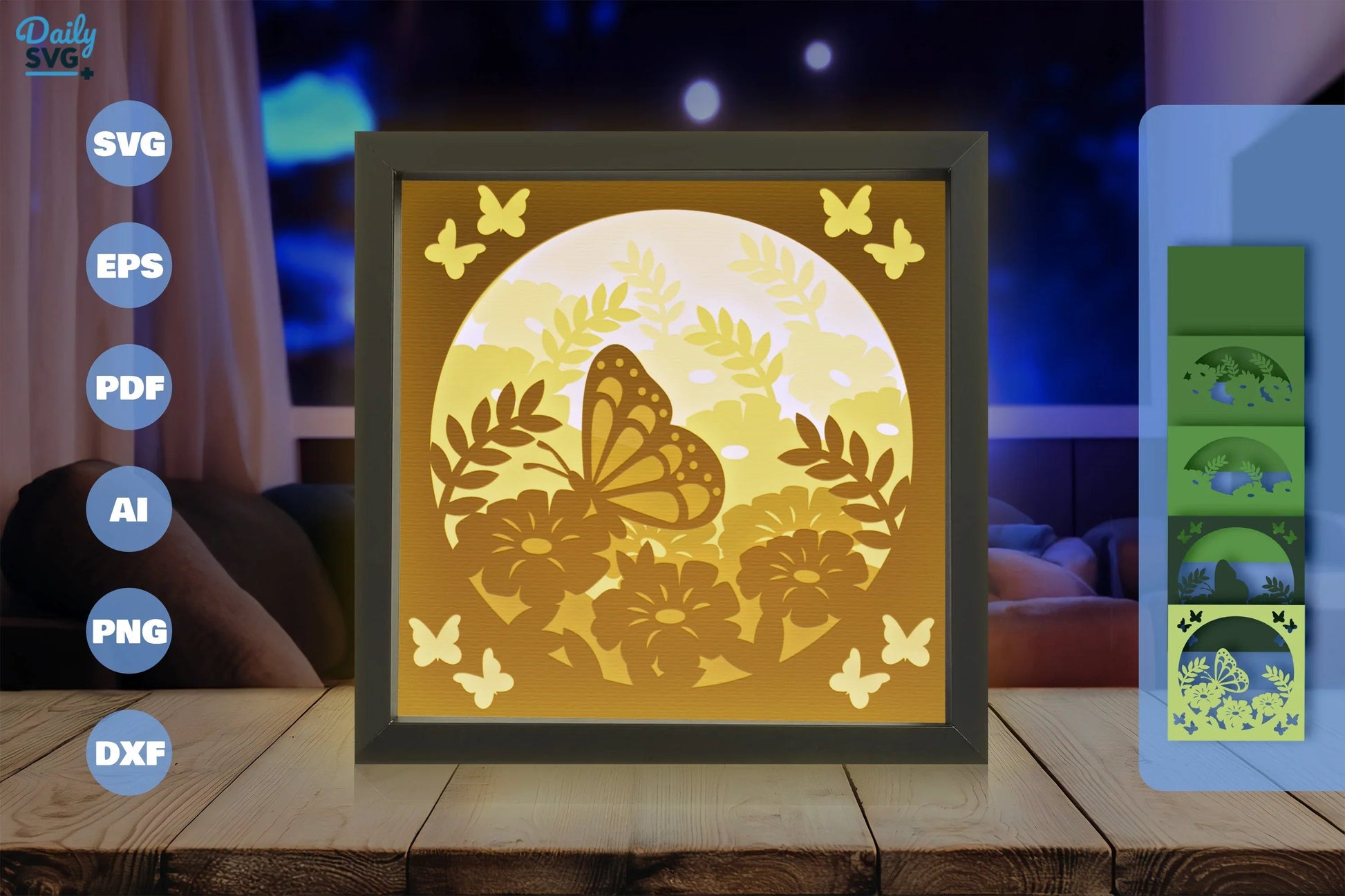 Butterfly Floral Papercut SVG Bundle 1 - CraftNest - Digital Crafting and Art