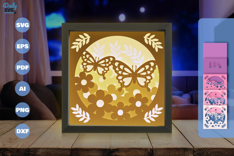 Butterfly Floral Papercut SVG Bundle - CraftNest - Digital Crafting and Art