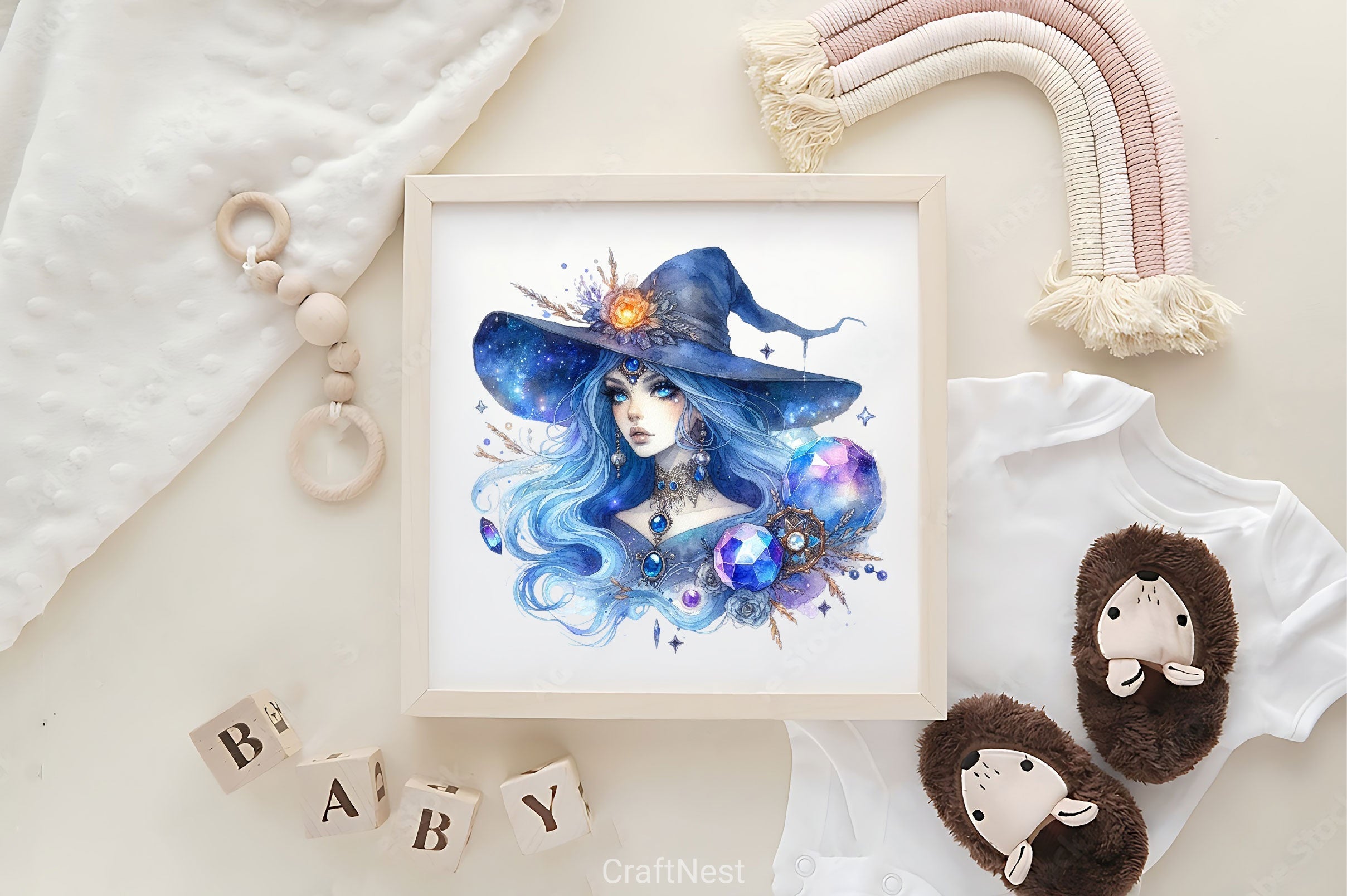 Celestial Witches Clipart Bundle