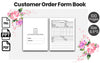 Customer Order Form Planner