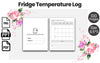 Fridge Temperature Log Book