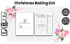 Christmas Baking List Planner