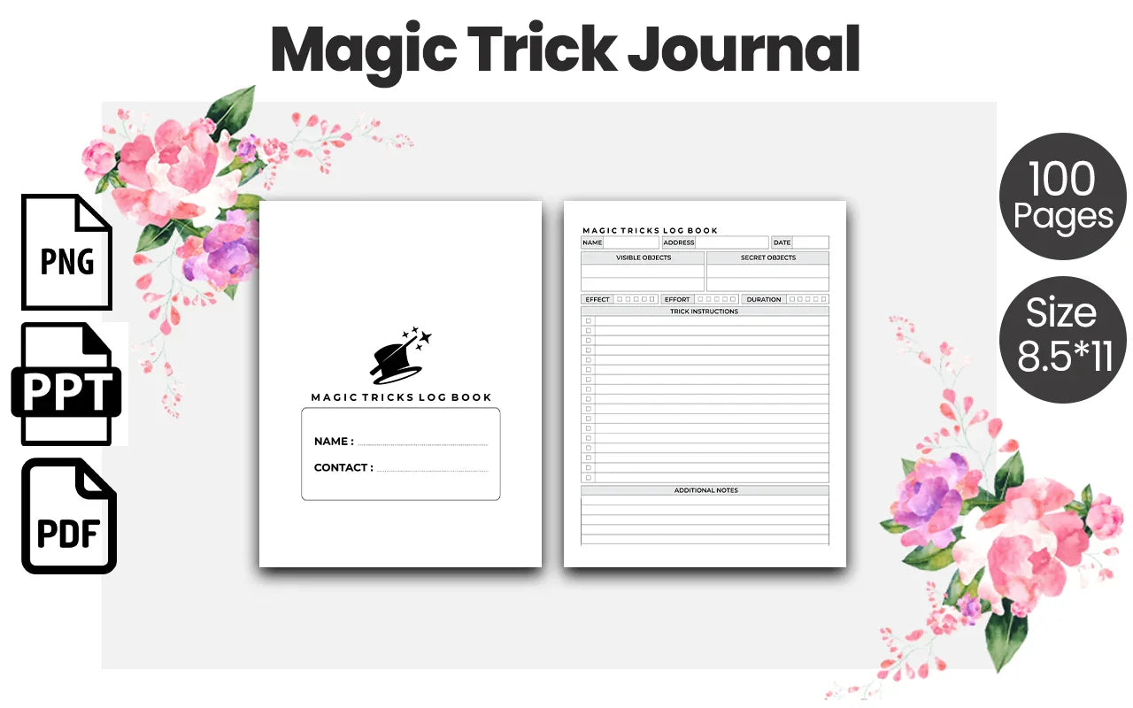 Magic Tricks Log Book