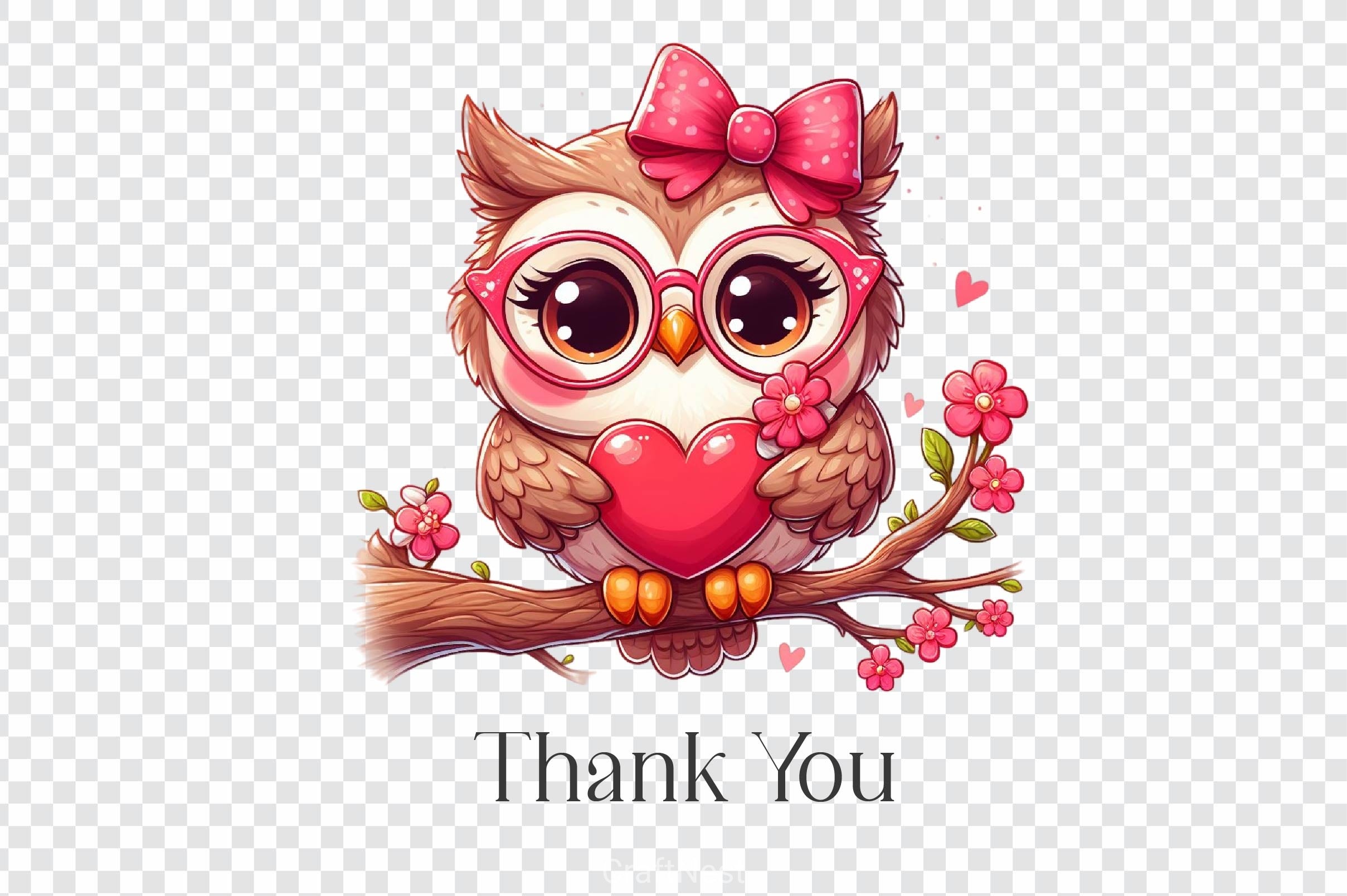 Valentine Cute Owl Clipart Bundle