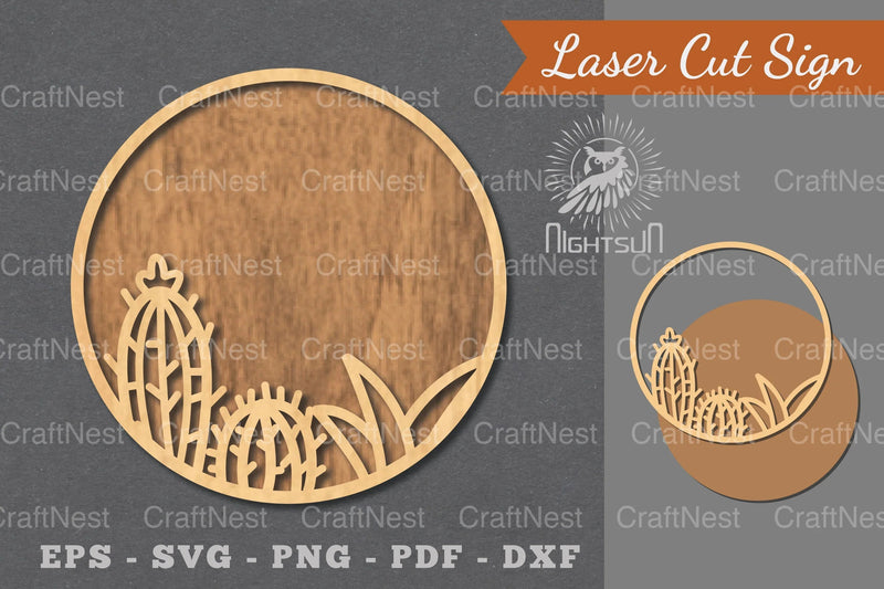 Cactus Laser Cut Sign Clipart Bundle - CraftNest - Digital Crafting and Art