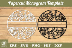 Cactus Papercut Monogram SVG Bundle - CraftNest - Digital Crafting and Art