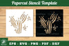 Cactus Papercut Stencil Clipart Bundle