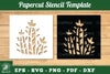 Cactus Papercut Stencil Clipart Bundle