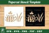 Cactus Papercut Stencil Clipart Bundle