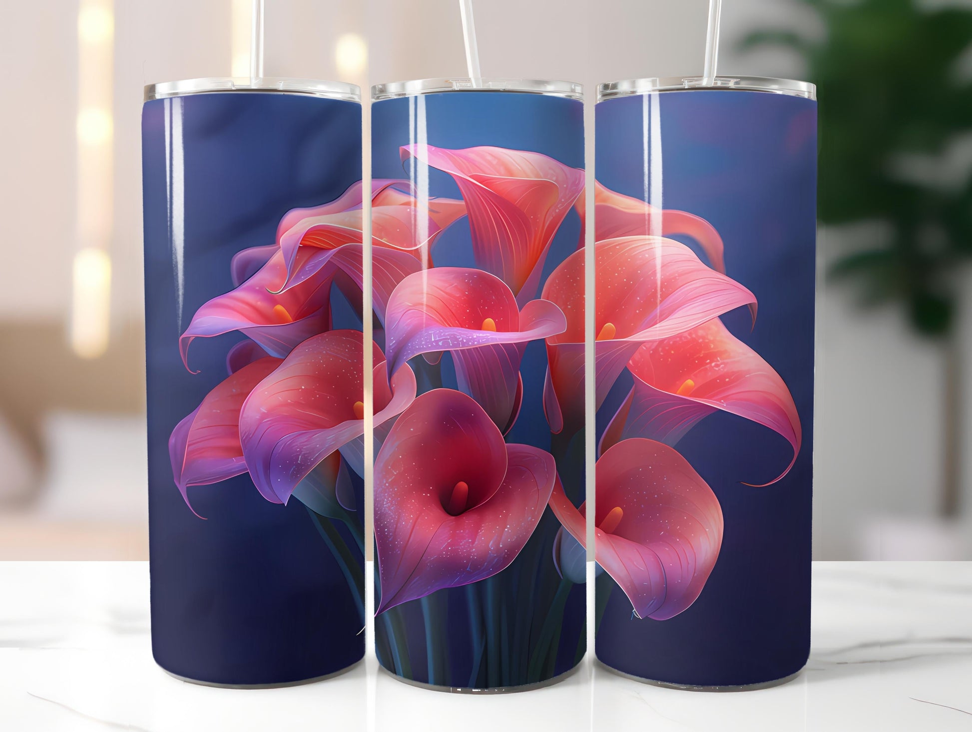 Calla Lilies Flowers Tumbler Wrap - CraftNest - Digital Crafting and Art