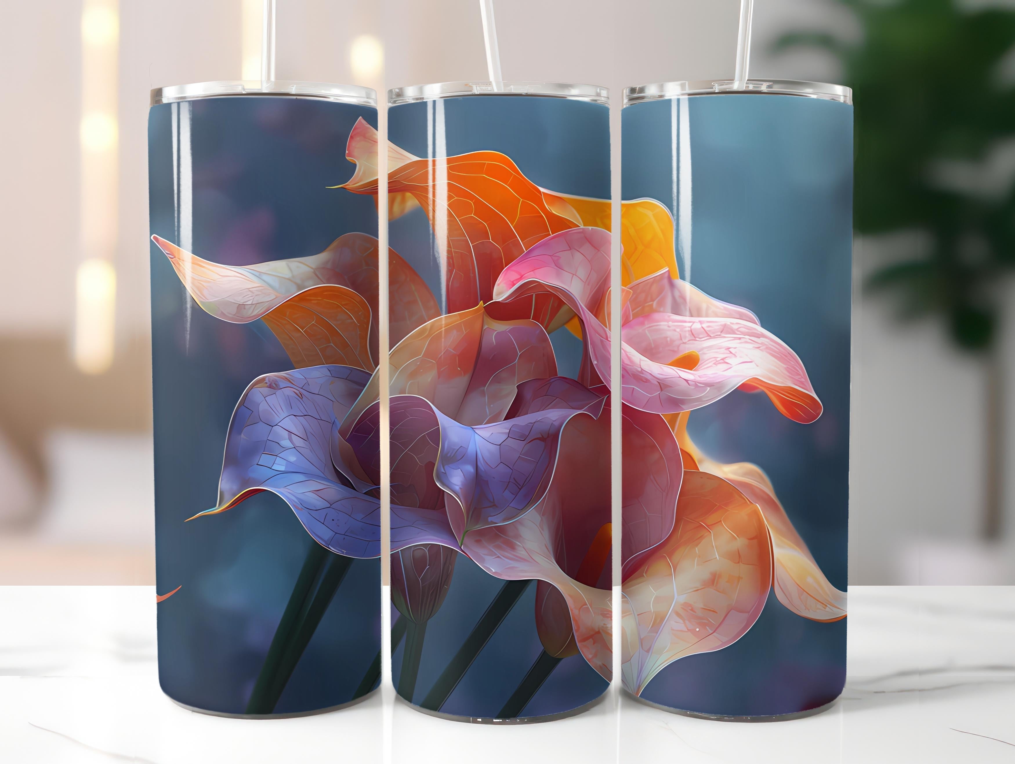 Calla Lilies Flowers Tumbler Wrap - CraftNest - Digital Crafting and Art