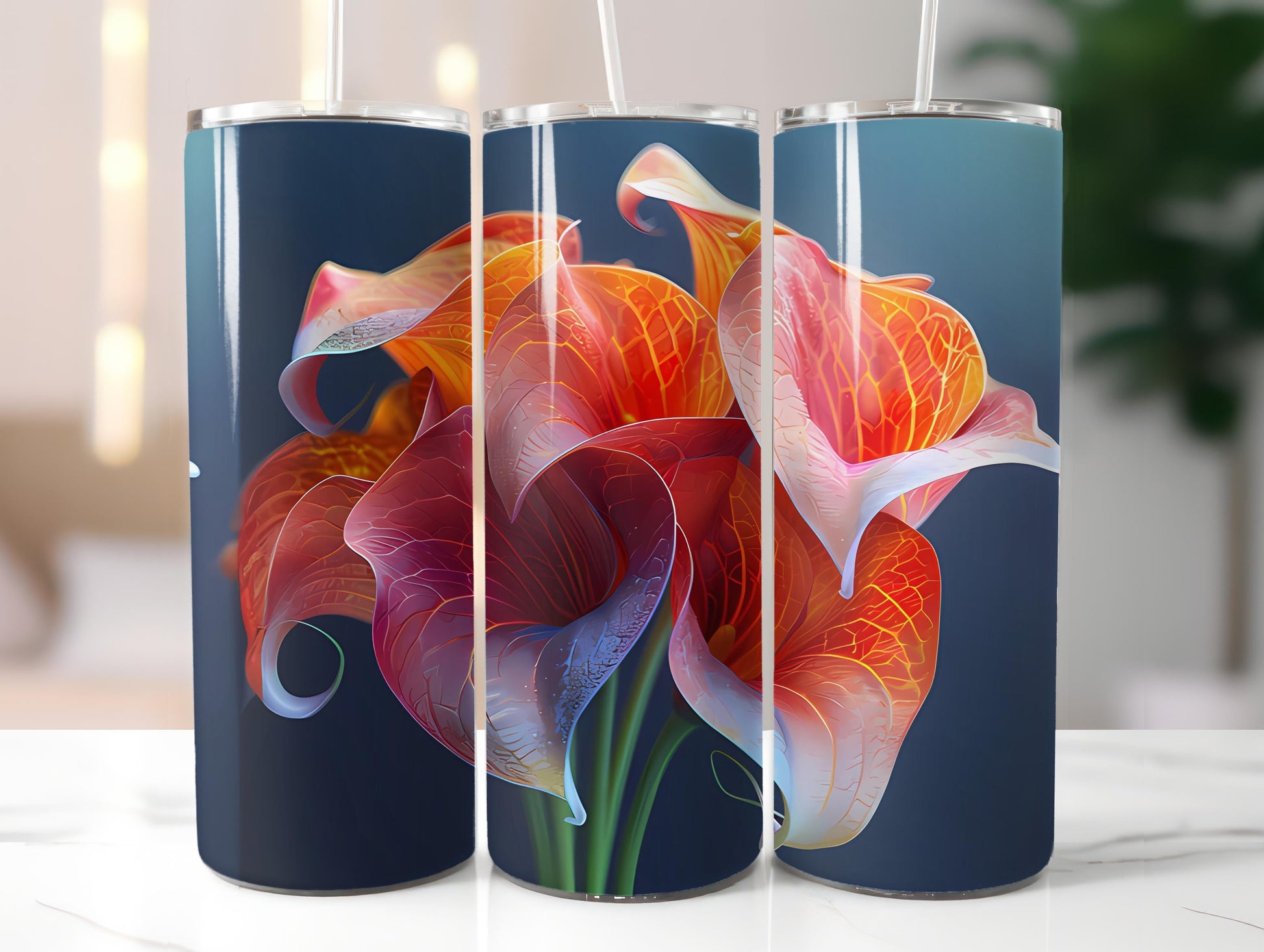 Calla Lilies Flowers Tumbler Wrap - CraftNest - Digital Crafting and Art