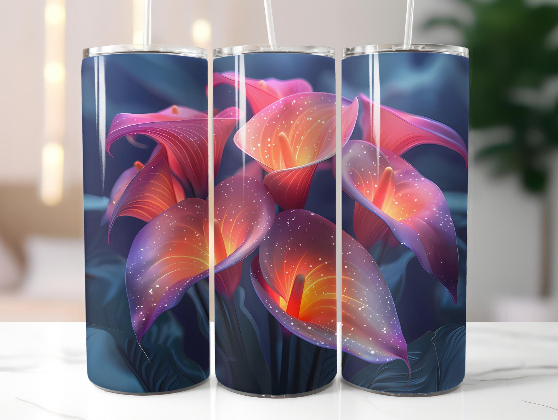Calla Lilies Flowers Tumbler Wrap - CraftNest - Digital Crafting and Art