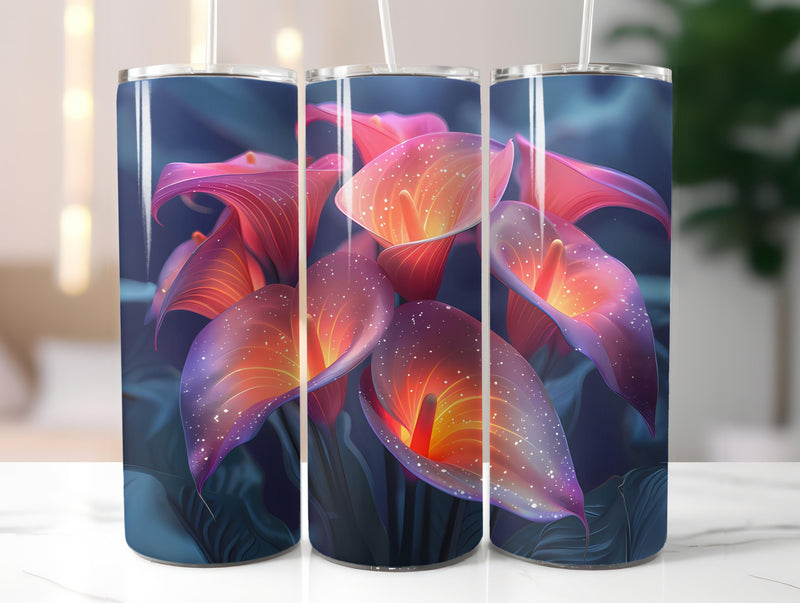 Calla Lilies Flowers Tumbler Wrap - CraftNest - Digital Crafting and Art