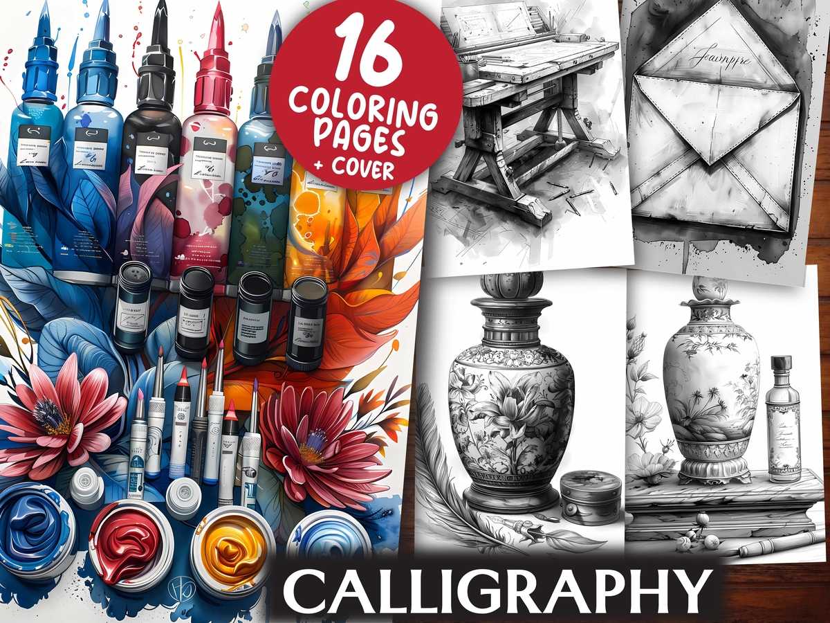 Calligraphy Coloring Books - CraftNest - Digital Crafting and Art