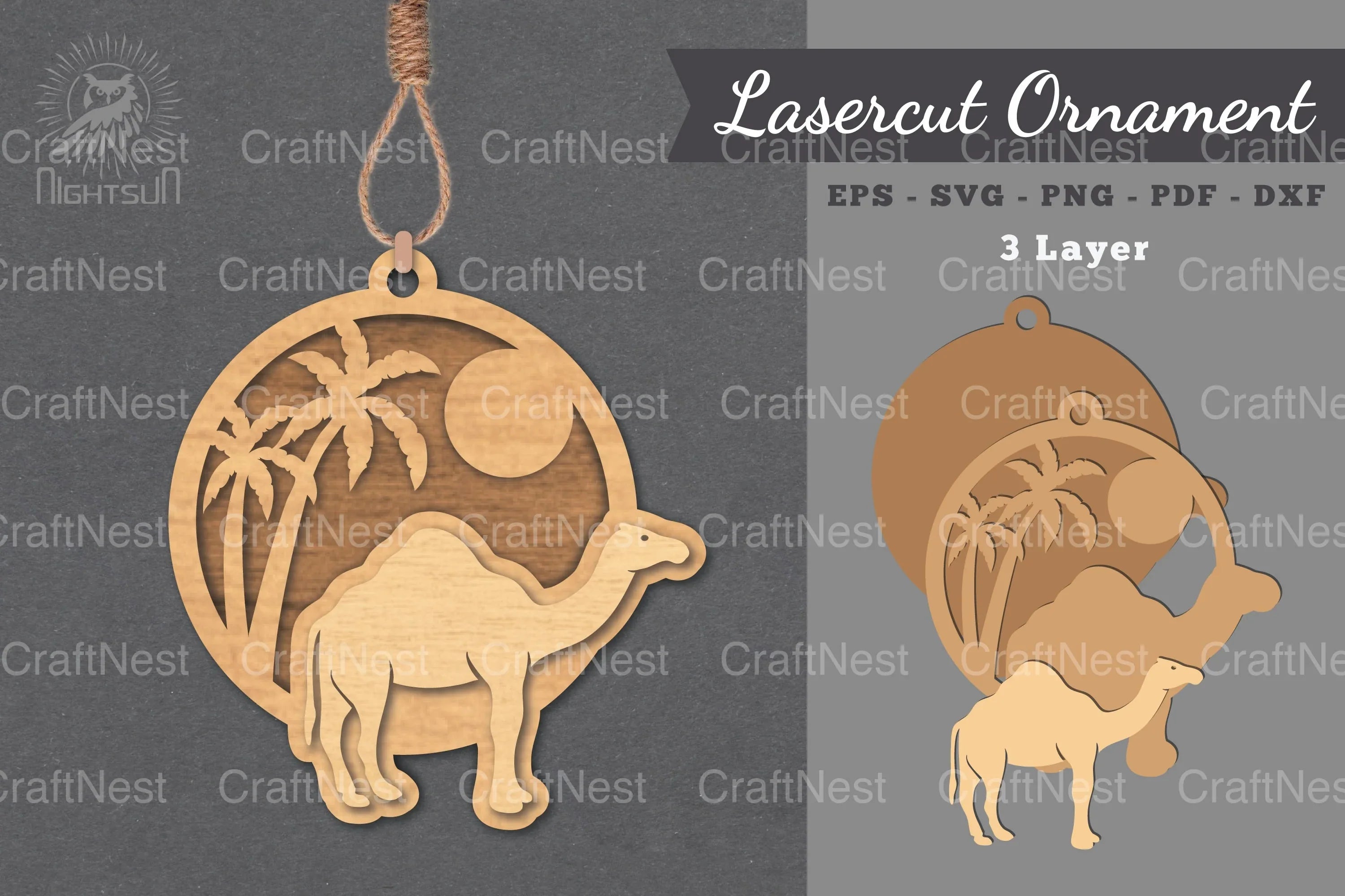 Camel Laser Cut Ornament Clipart Bundle - CraftNest - Digital Crafting and Art