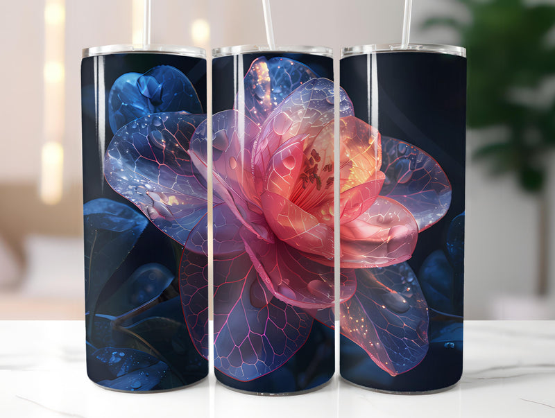 Camellias Flowers Tumbler Wrap - CraftNest - Digital Crafting and Art