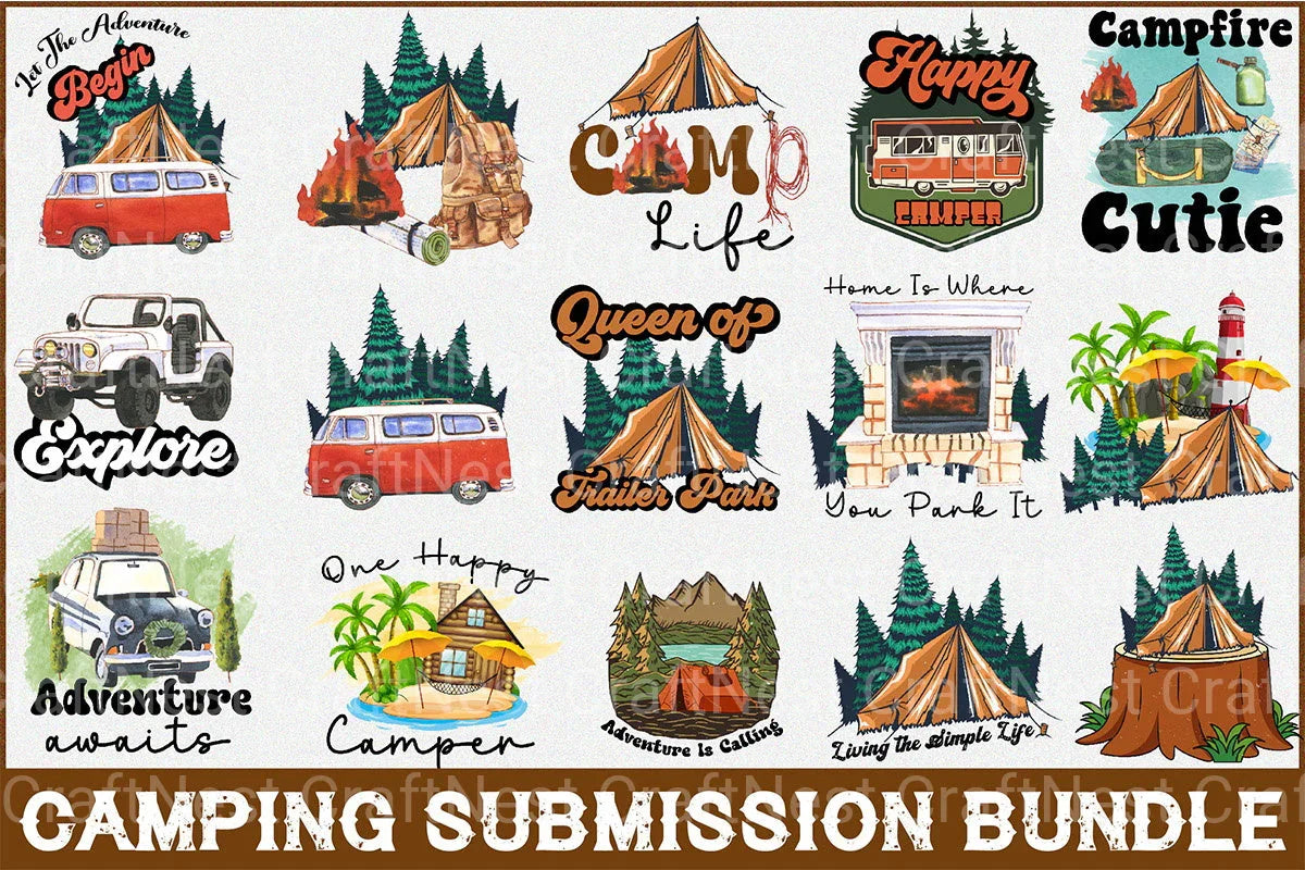 Camp Life Clipart Bundle