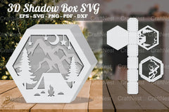 Camper in Forest 3D Shadow Box SVG Bundle - CraftNest - Digital Crafting and Art