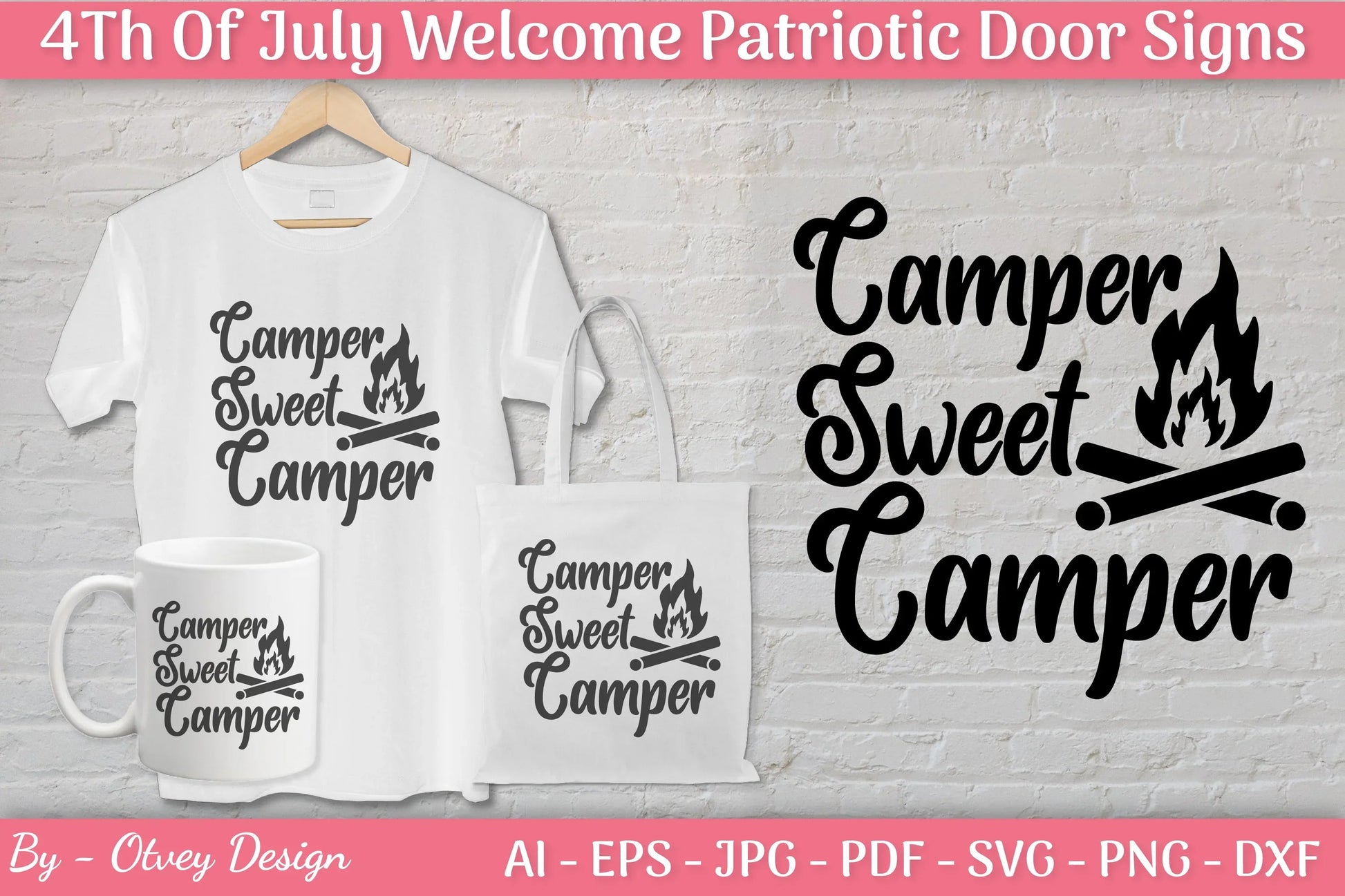 Camping Sweet Camper SVG Bundle - CraftNest - Digital Crafting and Art