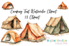 Camping Tent Clipart Bundle Illustration