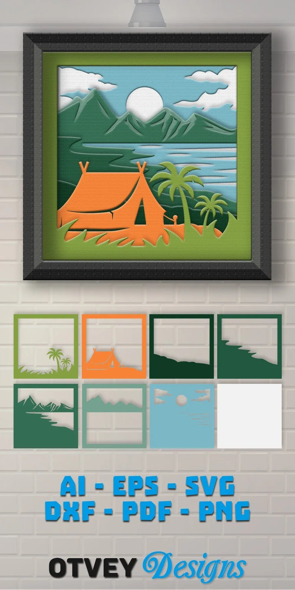 Camping 3D Shadowbox Layered SVG Bundle 2 - CraftNest - Digital Crafting and Art