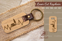 Camping Heartbeat Laser Cut Keychain Clipart Bundle - CraftNest - Digital Crafting and Art