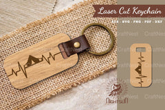 Camping Heartbeat Laser Cut Keychain Clipart Bundle - CraftNest - Digital Crafting and Art