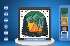 Camping Papercut SVG Bundle for Crafting - CraftNest - Digital Crafting and Art