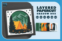 Camping Papercut SVG Bundle for Crafting - CraftNest - Digital Crafting and Art