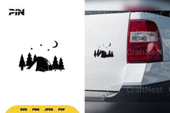 Camping Tent SVG - CraftNest - Digital Crafting and Art