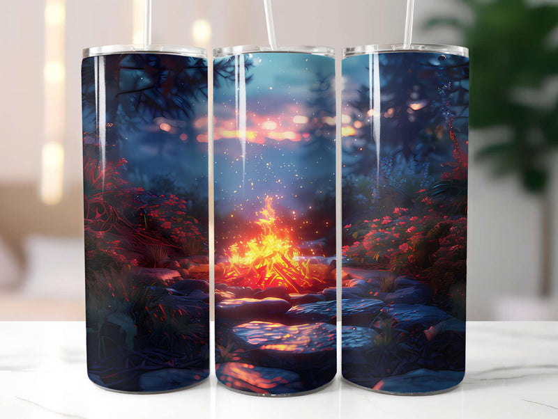 Camping Summer 3 Tumbler Wrap - CraftNest - Digital Crafting and Art