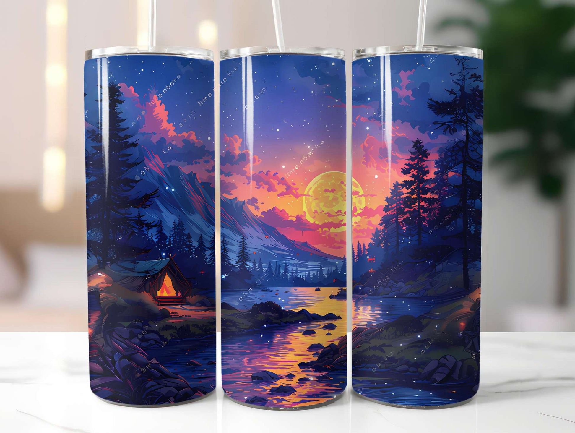 Camping Summer 1 Tumbler Wrap - CraftNest - Digital Crafting and Art