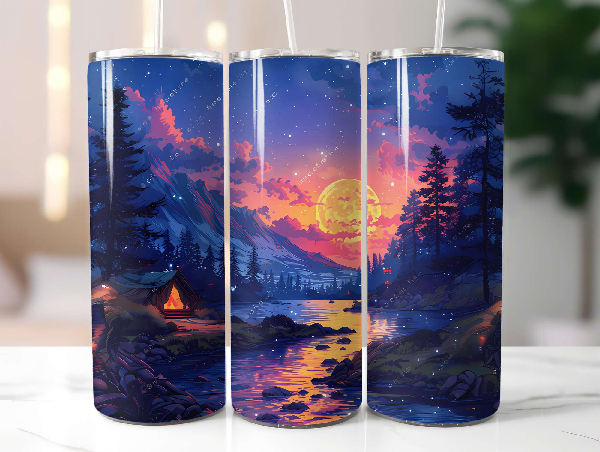 Camping Summer 1 Tumbler Wrap - CraftNest - Digital Crafting and Art
