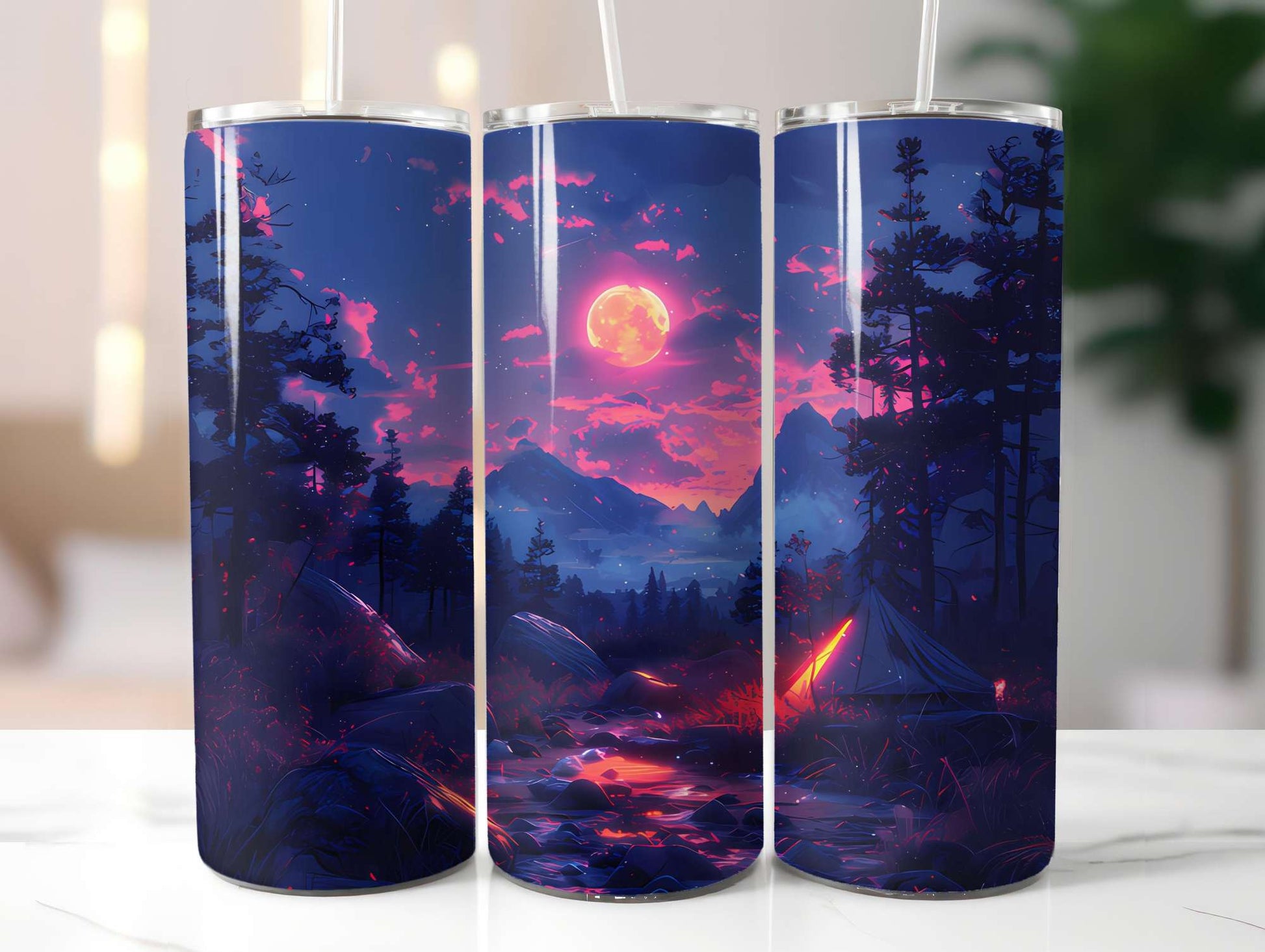 Camping Summer 1 Tumbler Wrap - CraftNest - Digital Crafting and Art