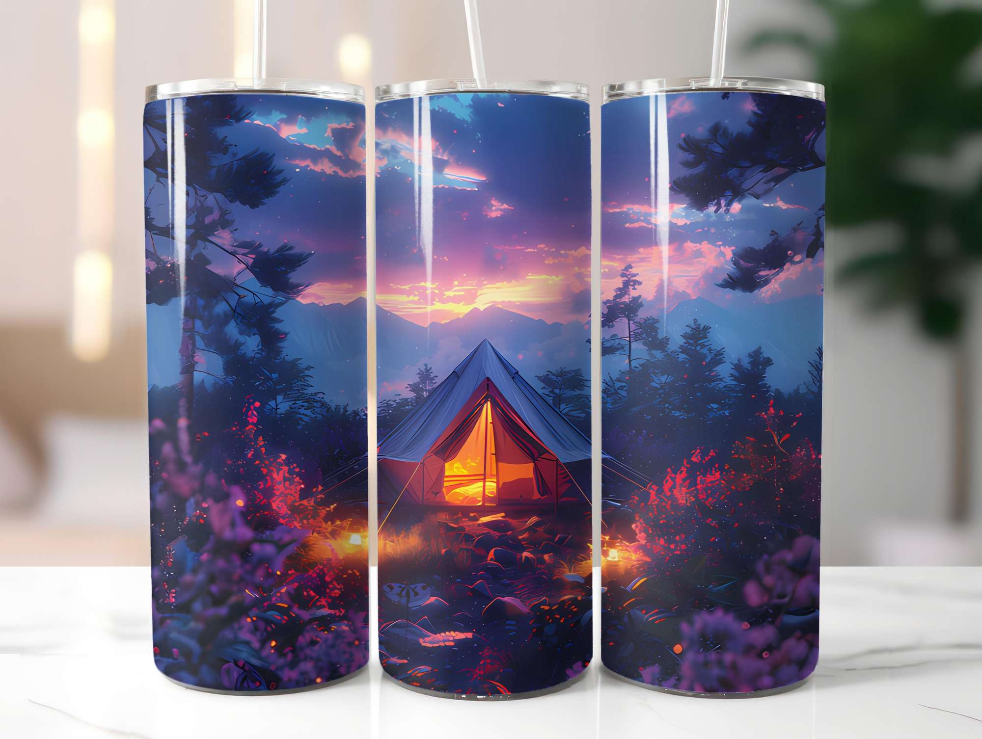 Camping Summer 1 Tumbler Wrap - CraftNest - Digital Crafting and Art