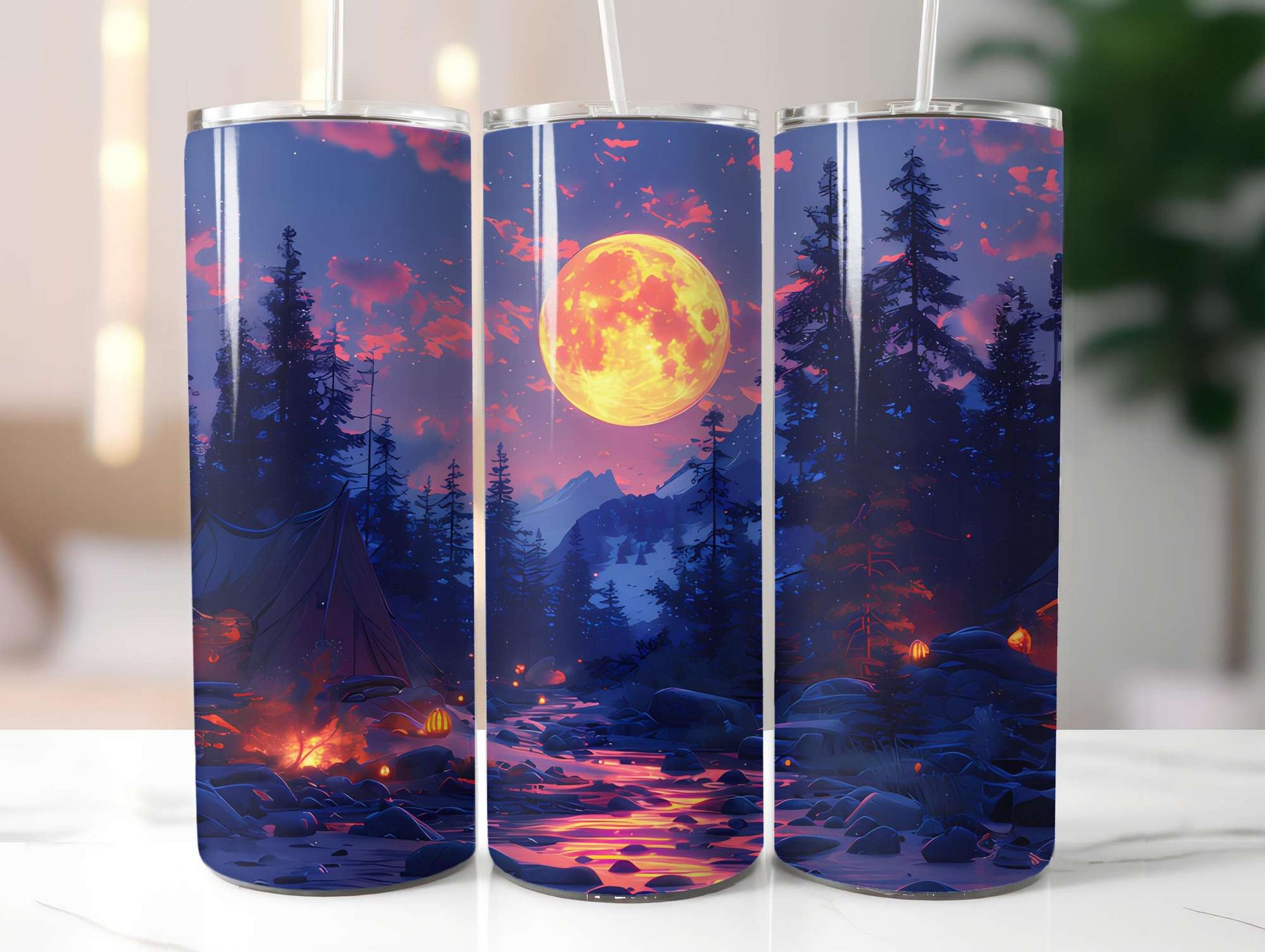 Camping Summer 3 Tumbler Wrap - CraftNest - Digital Crafting and Art