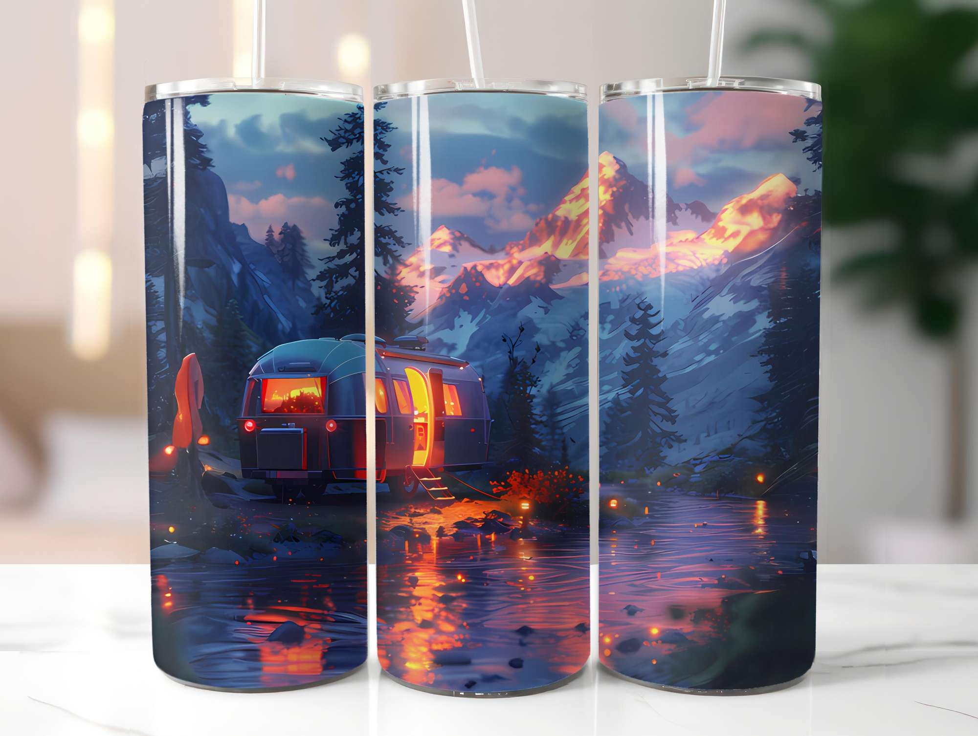 Camping Summer 1 Tumbler Wrap - CraftNest - Digital Crafting and Art
