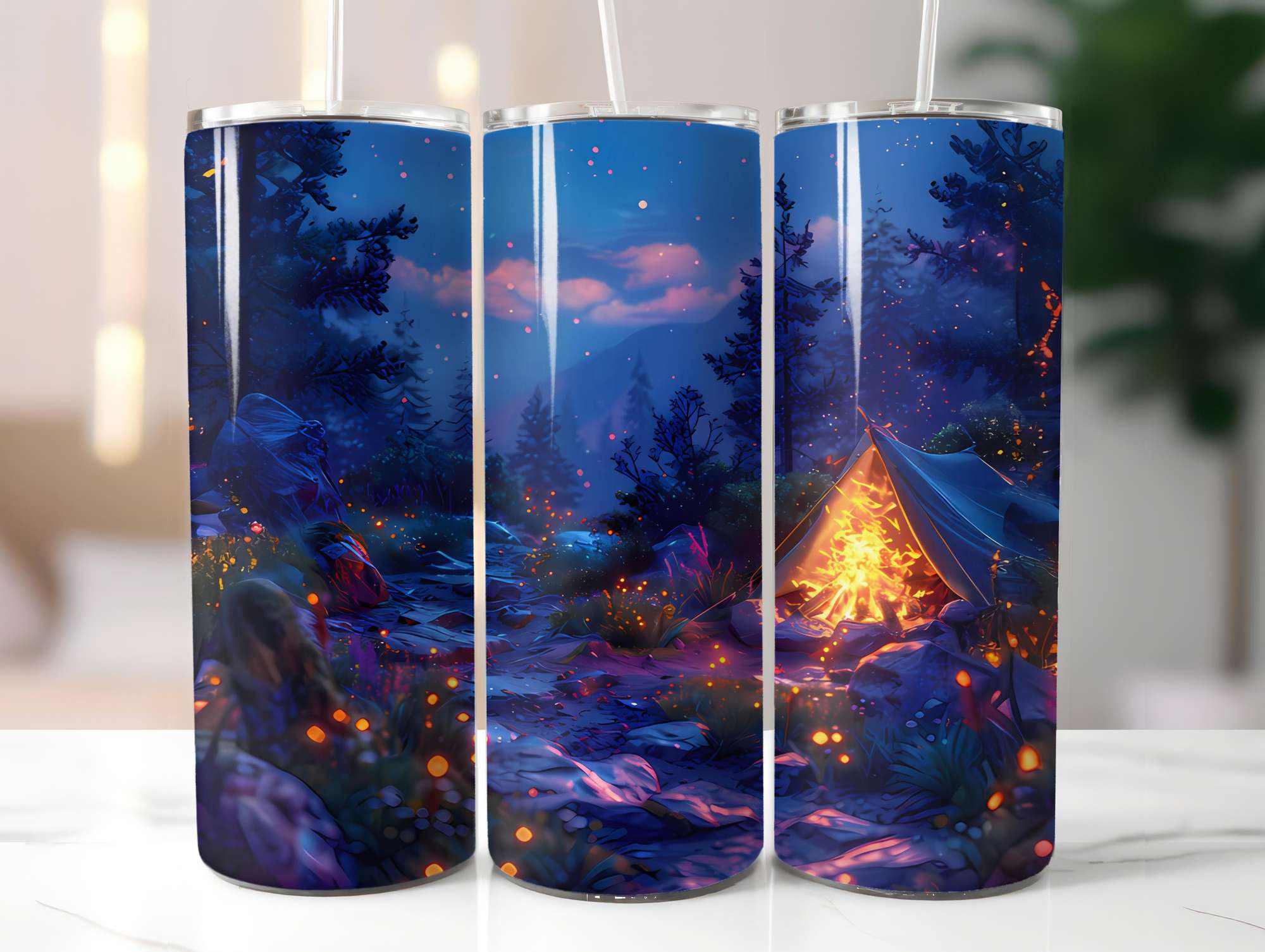 Camping Summer 3 Tumbler Wrap - CraftNest - Digital Crafting and Art