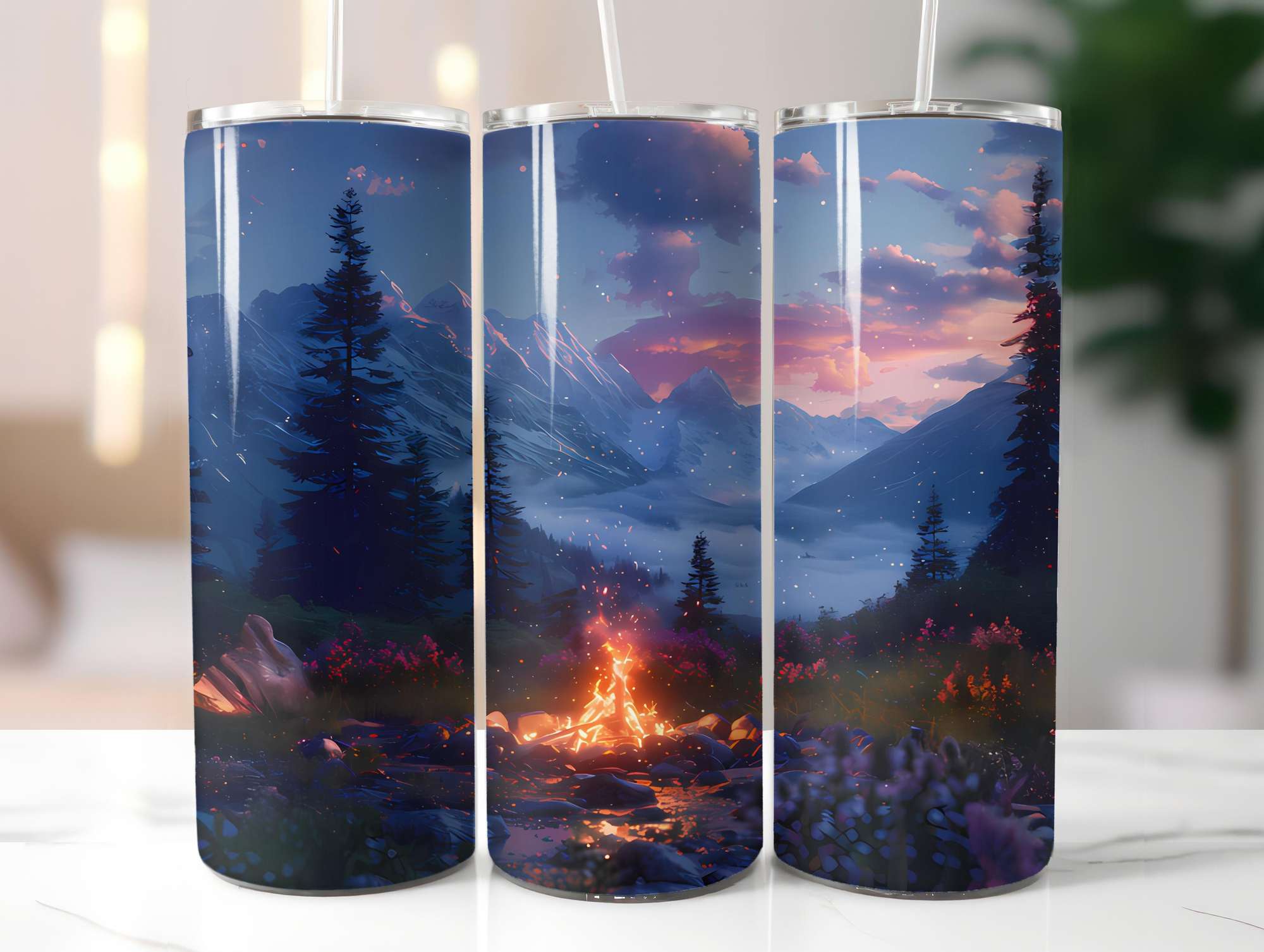 Camping Summer 1 Tumbler Wrap - CraftNest - Digital Crafting and Art