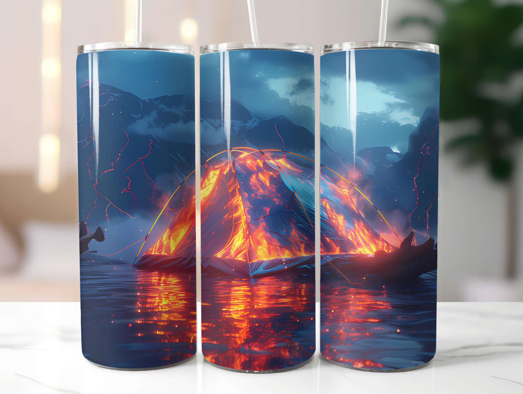 Camping Summer 3 Tumbler Wrap - CraftNest - Digital Crafting and Art